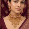 Kundan Ruby Choker Necklace Set