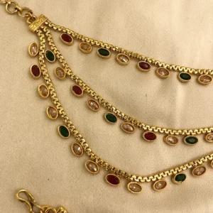 Layered Kundan Multi-Strand Ear Chain Online