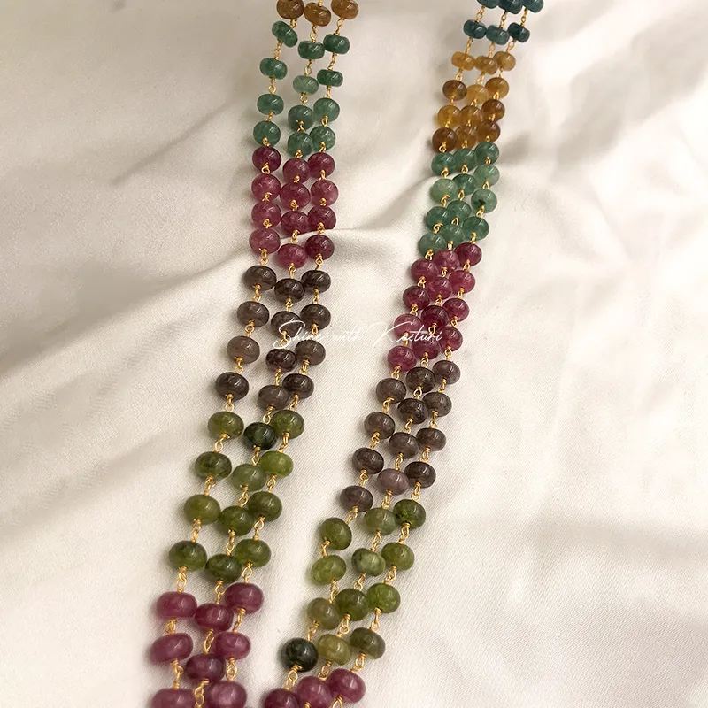 Gemstone Beaded Layered Necklace - Image 2