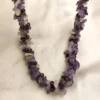 Natural Amethyst Chip Stone Necklace