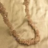 Natural Pink Chip Stone Necklace