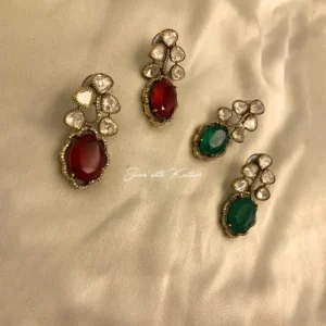 Polki Drop Statement Earrings