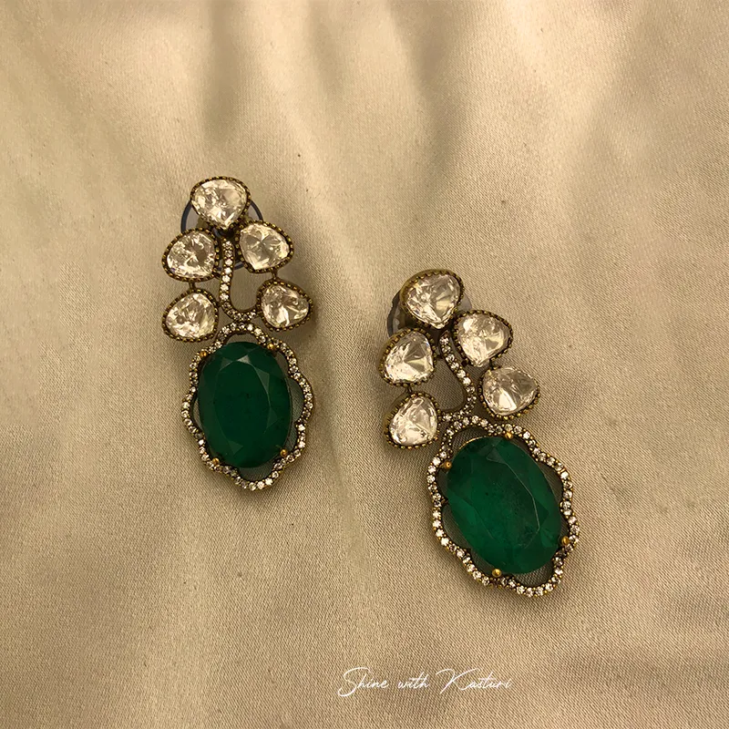 Polki Drop Statement Earrings Online