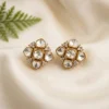 Polki Style Crystal Stud Earrings Online