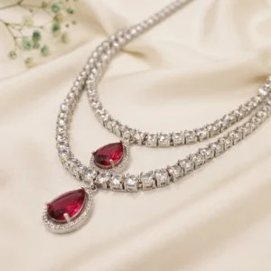 American Diamond layered Necklace
