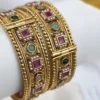 Royal Heritage Kundan Polki Gold Bangles Set