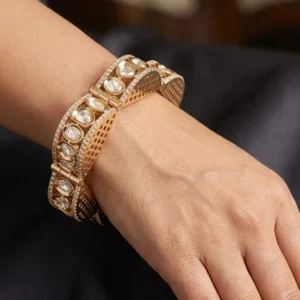Royal Kundan Polki Statement Bracelet