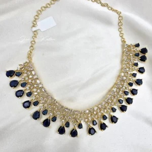 Alternative view of Royal Sapphire Cubic Zirconia Necklace Set