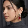 Ruby Polki Drop Statement Earrings