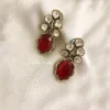 Ruby Polki Drop Statement Earrings