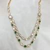 Shop Emerald Glow Kundan Layered Necklace