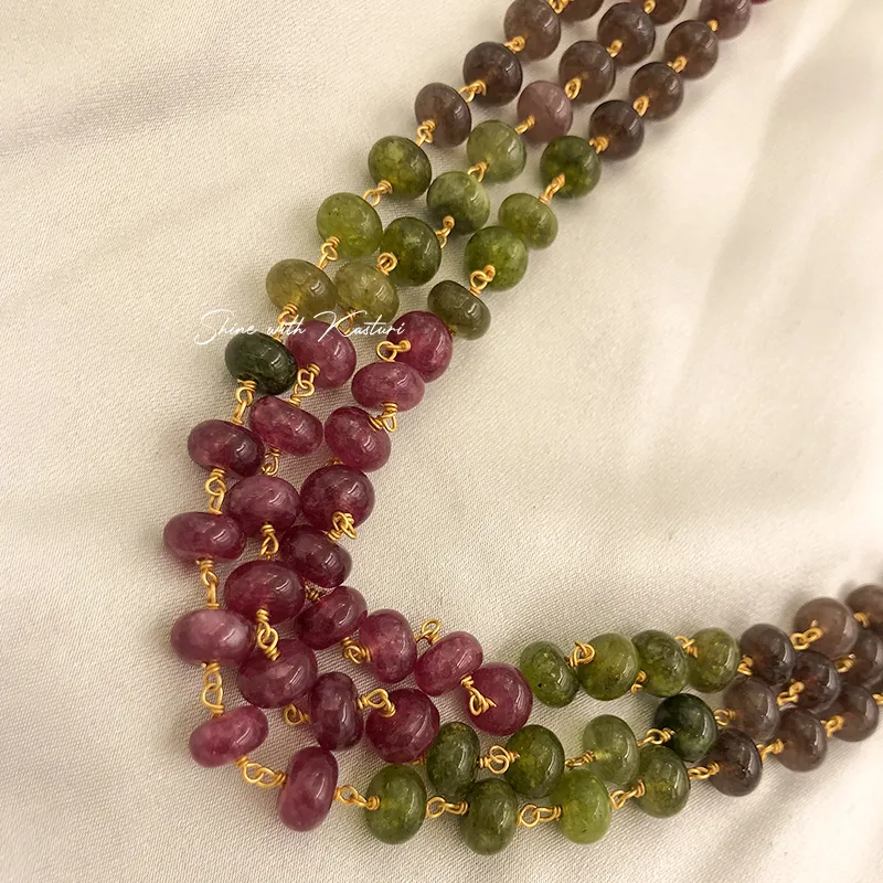 Gemstone Beaded Layered Necklace - Image 3