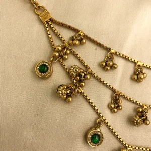 Shop Green Stone Layered Ear Chain