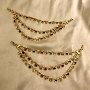 Shop Layered Kundan Multi-Strand Ear Chain