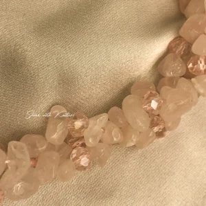 Alternative view of Natural Pink Chip Stone Necklace