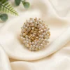 Adjustable Pearl Cluster Ring