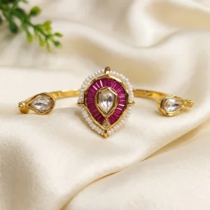 Adjustable Polki Stone Rings