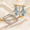 Celebrity Inspired CZ Earrings & Bangle Gift Set
