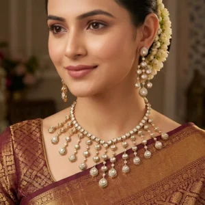 Statement Polki Kundan Necklace Set