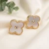 Fleur White Earrings
