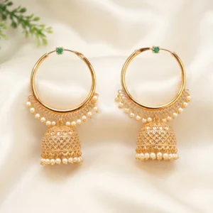Gold Plated Bali Jhumka Earrings