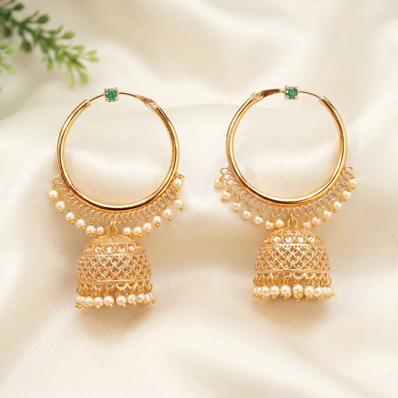 Gold Plated Bali Jhumka Earrings