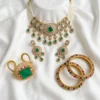 Indian Choker with teeka & bangle kada