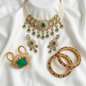 Indian Choker with teeka & bangle kada