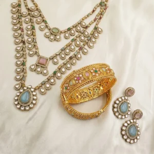 Layered long necklace set for Indian weddings