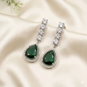 Alternative view of Radiance Double Layer Necklace Set, Green