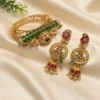 Sabyasachi Inspired Earrings & Statement Bangle Gift Set