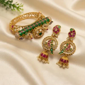 Sabyasachi Inspired Earrings & Statement Bangle Gift Set