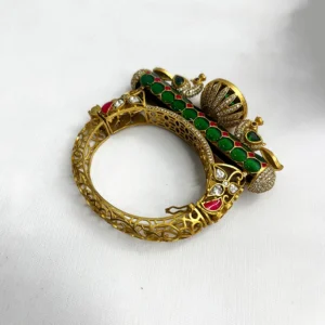 Alternative view of Sabyasachi Inspired Statement Bangle, Green