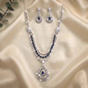 Sapphire CZ Layered Necklace Se