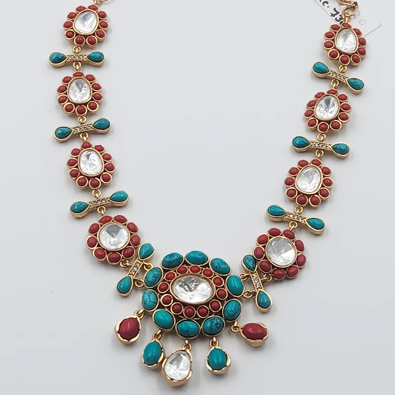 Hand-Crafted Semi-Precious Stone Pendant Necklace - Image 2