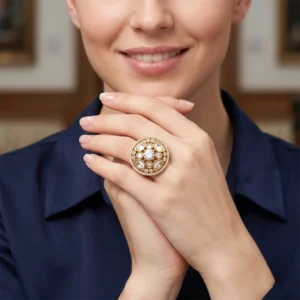 Shop Kundan Round-Shape Ring