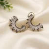 Half Moon Earrings, Silver