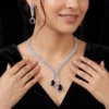 Teardrop American Diamond Necklace