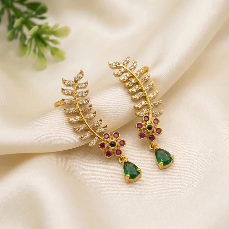 Bloom Leaf Drop Earrings