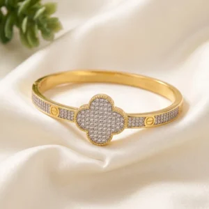 Buy Trending Diamante Bangle Clover