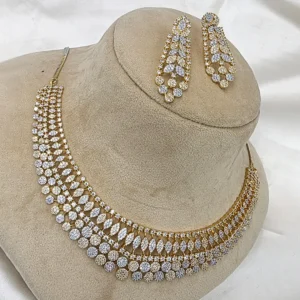 Celestial Sparkle Diamond-Look Necklace Set, Dual-Tone - Image 4