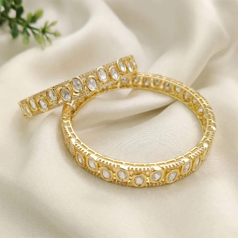 Crystal Oval Kada Bangles