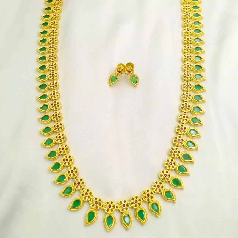 Long mango petal Necklace Set - Image 2