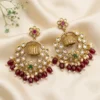 Drop Kundan Chandbali Earrings