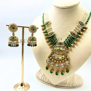Emerald Beads Long Necklace