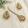 Kundan Pearl Chandbali Earrings