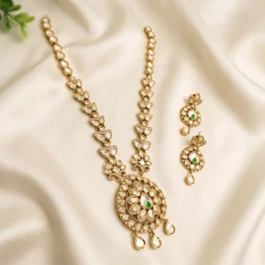 Alternative view of Royal Kundan Statement Necklace Set