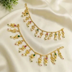 Traditional Pearl Charm Ear Chain