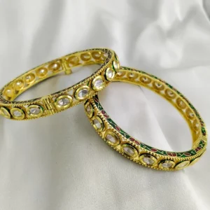 Alternative view of Royal Meenakari Kundan Bangles