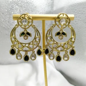 Alternative view of Meher Polki Chandbali Earrings